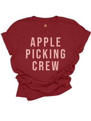 Apple Picking Crew Shirts - Red
