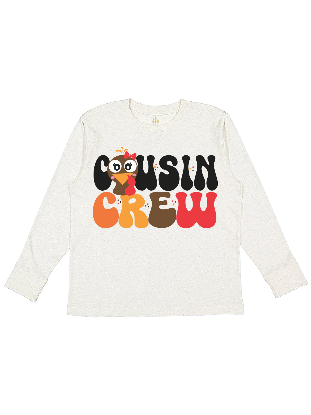 Cousin Crew Kids Long Sleeve Thanksgiving Turkey Face Shirt