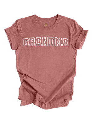Grandma Varsity Shirt in Heather Mauve