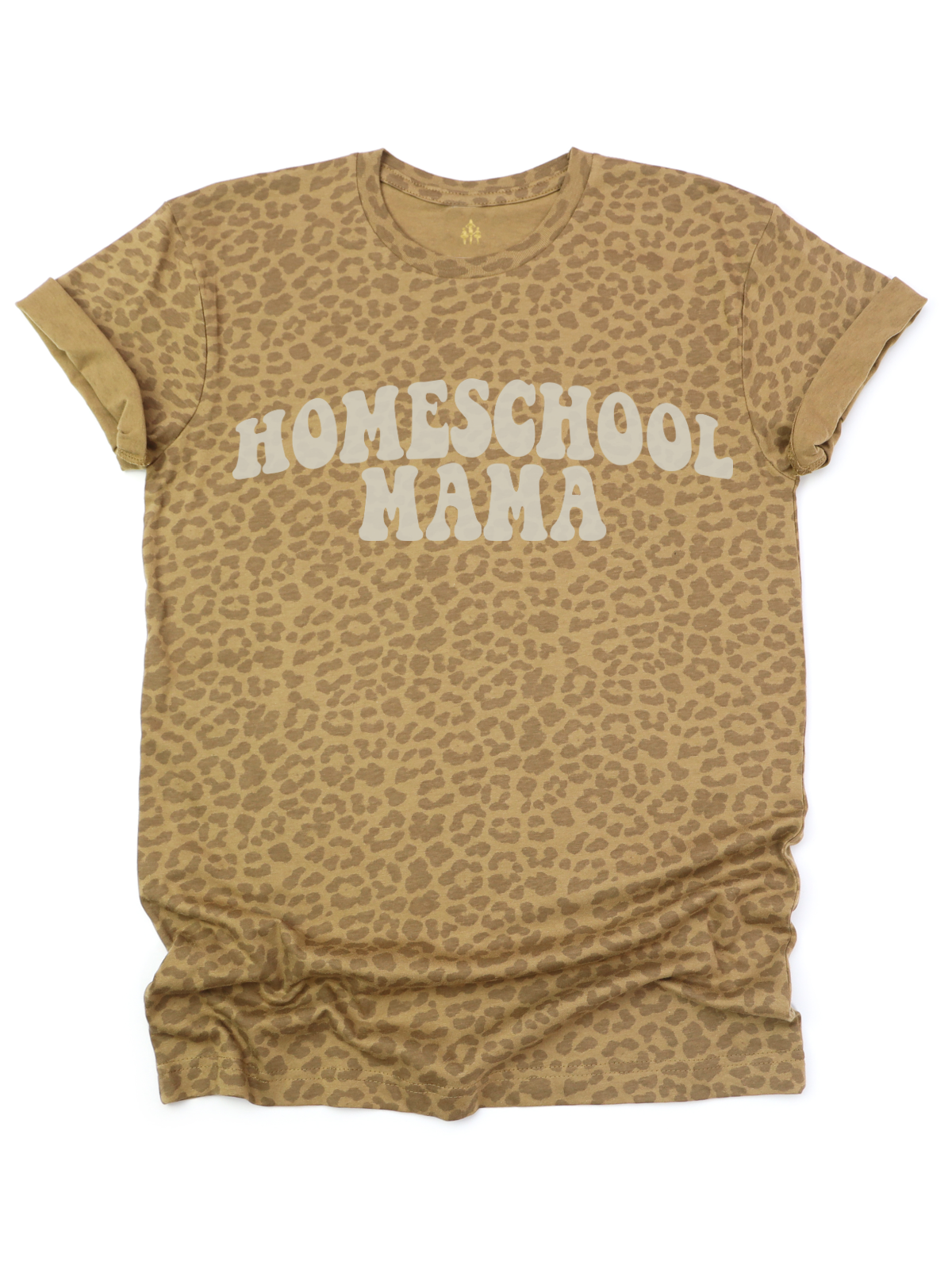 Homeschool Mama Boxy Tee in Leopard