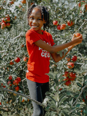 Apple Picking Crew Shirt in Red