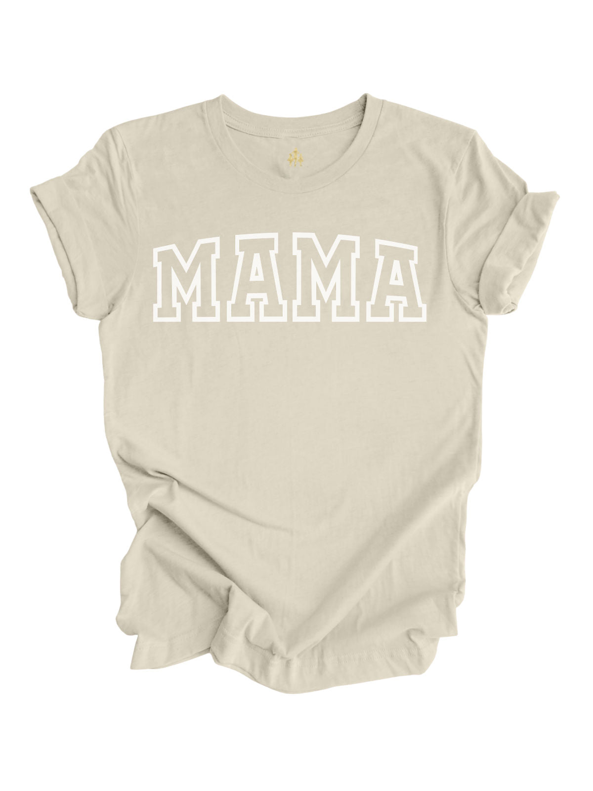 MAMA Varsity Short Sleeve Natural Shirt