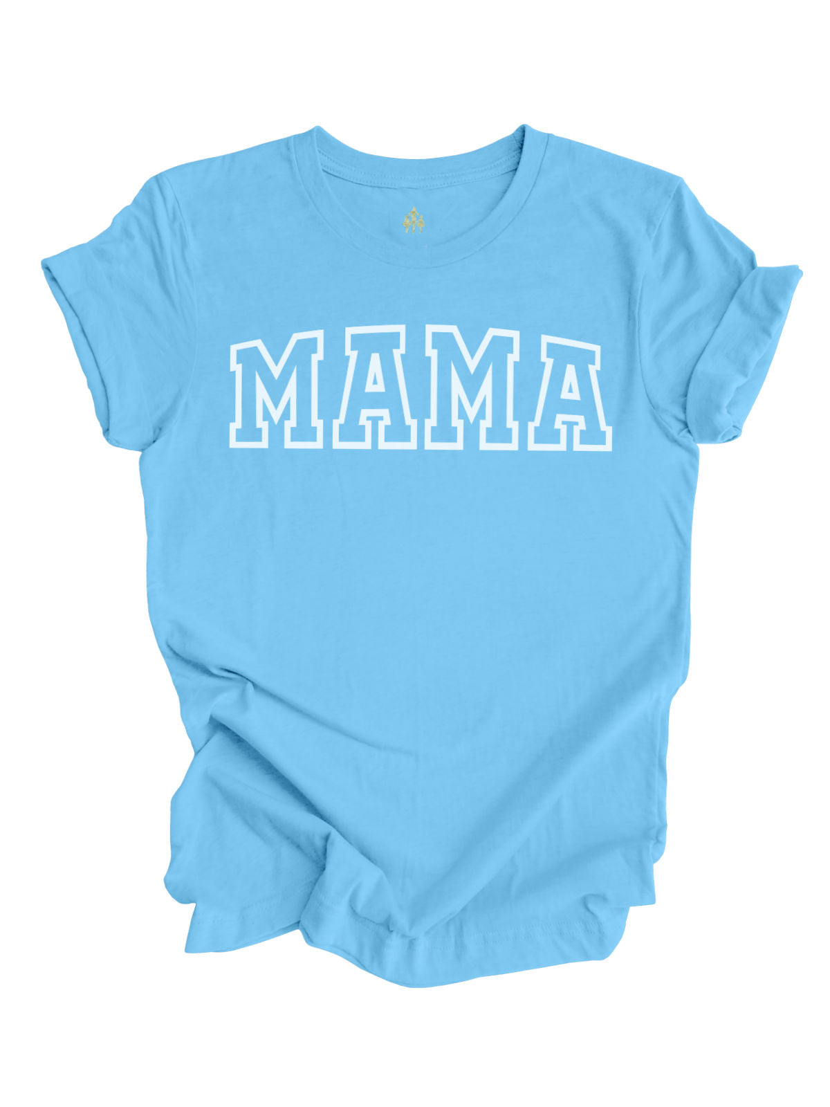 MAMA Varsity Short Sleeve Ocean Blue Shirt