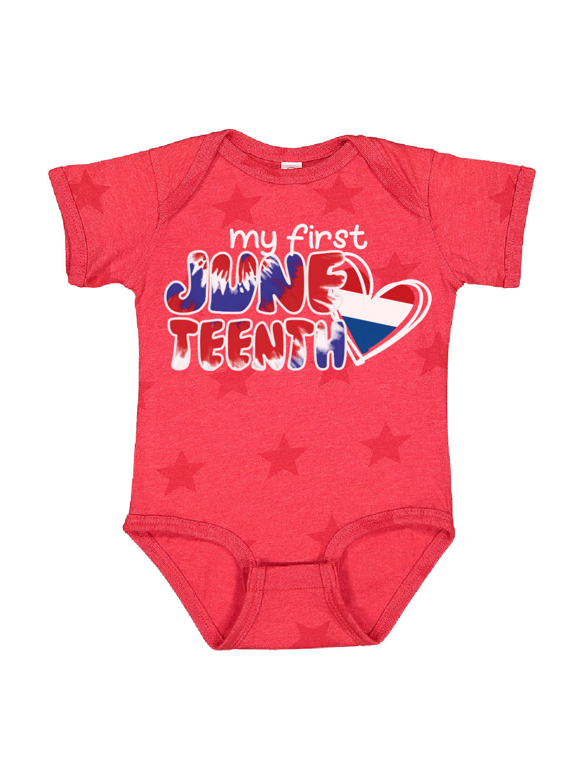 My First Juneteenth Baby Patriotic Bodysuit in Red
