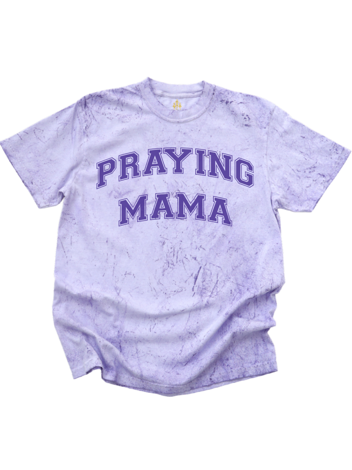 Praying Mama Tie Dye Women's Easter Shirt - Purple