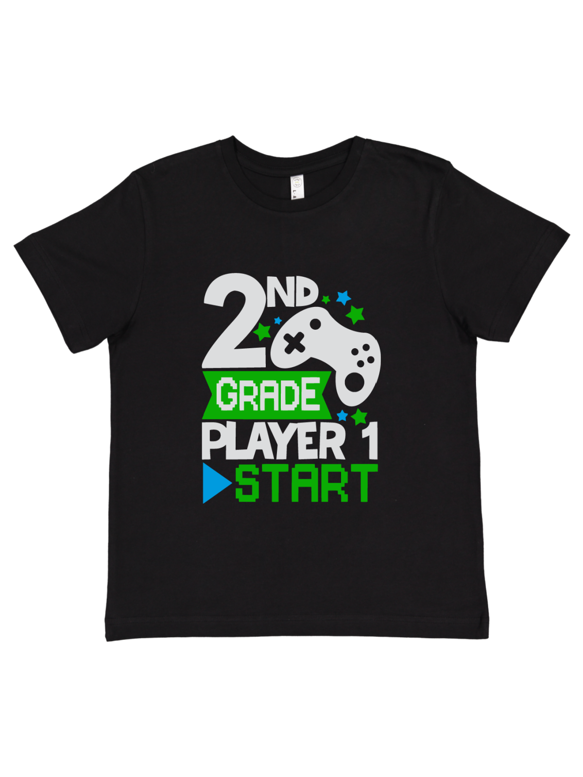 2nd grade player one start kids gamer school shirt