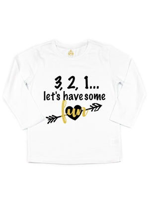 black and gold girls new year's eve t-shirt