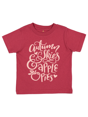 Autumn Skies & Apple Pies Kids Shirt & Baby Bodysuit