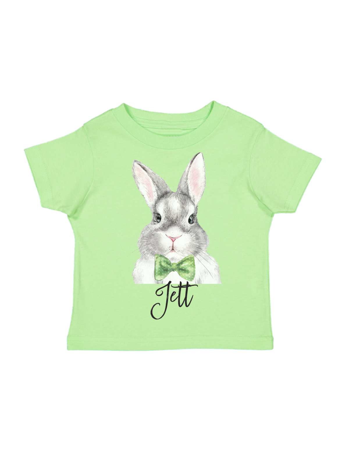 Bowtie Bunny Kids Easter Shirt in Green