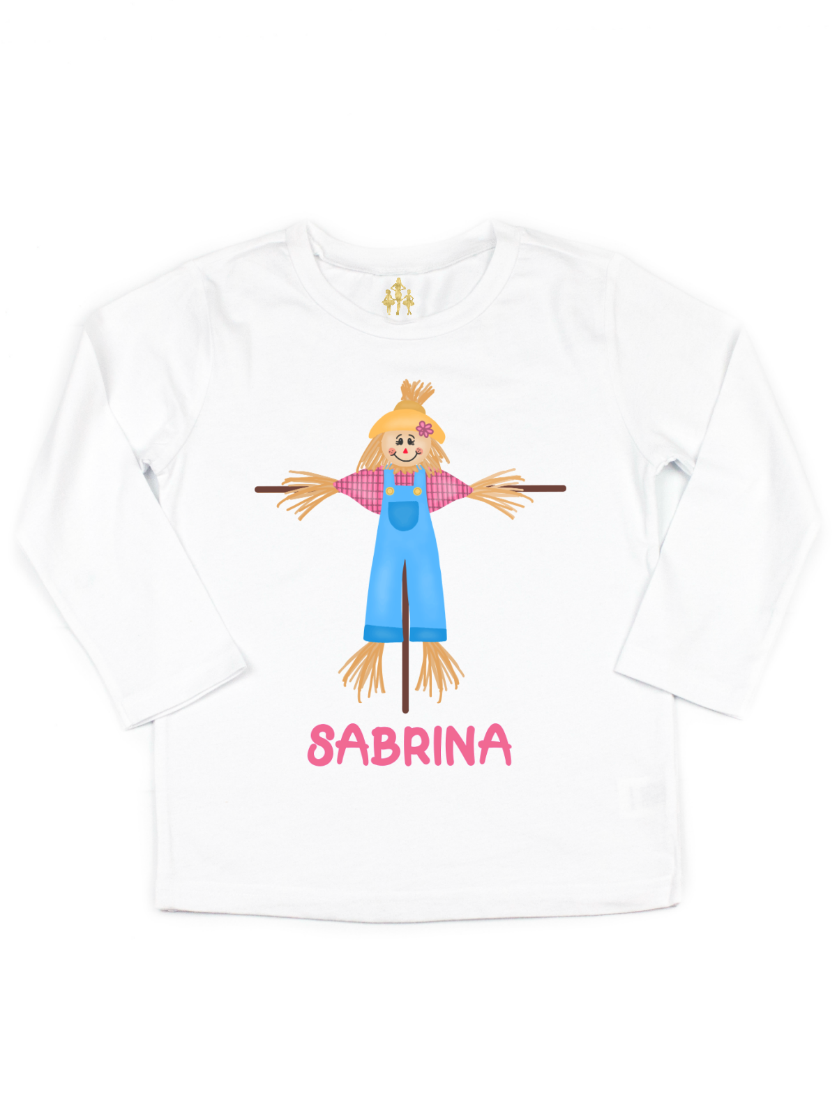 girls personalized scarecrow shirt