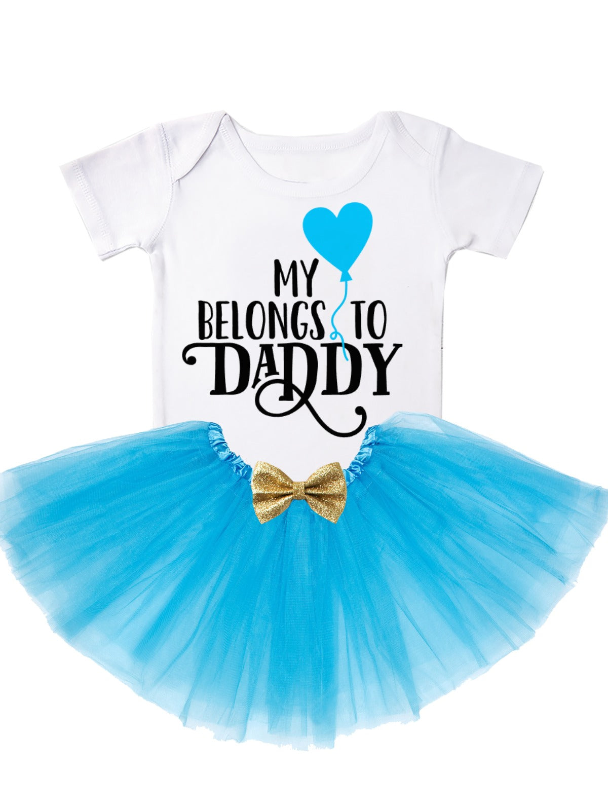 My Heart Belongs To Daddy Baby Girl Tutu Outfit in Pink 