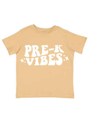 Pre-K Vibes Kids Shirt in Latte