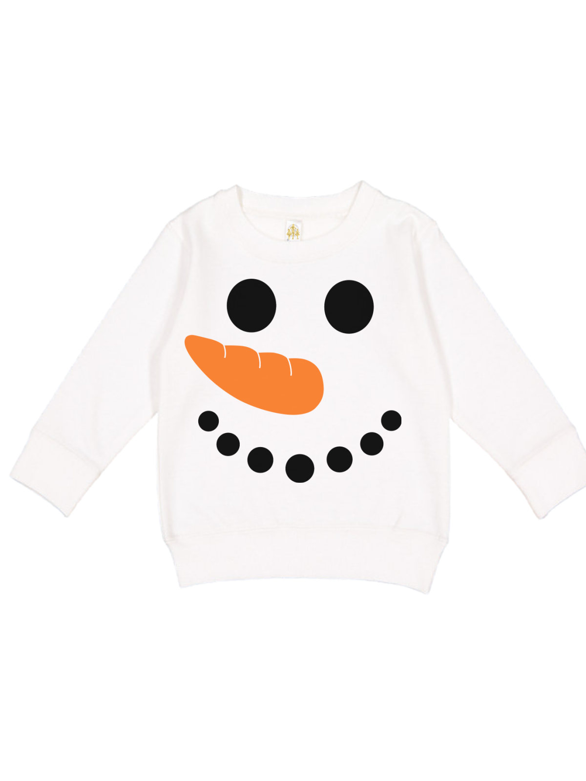 Kids Snowman Face Winter Sweatshirt