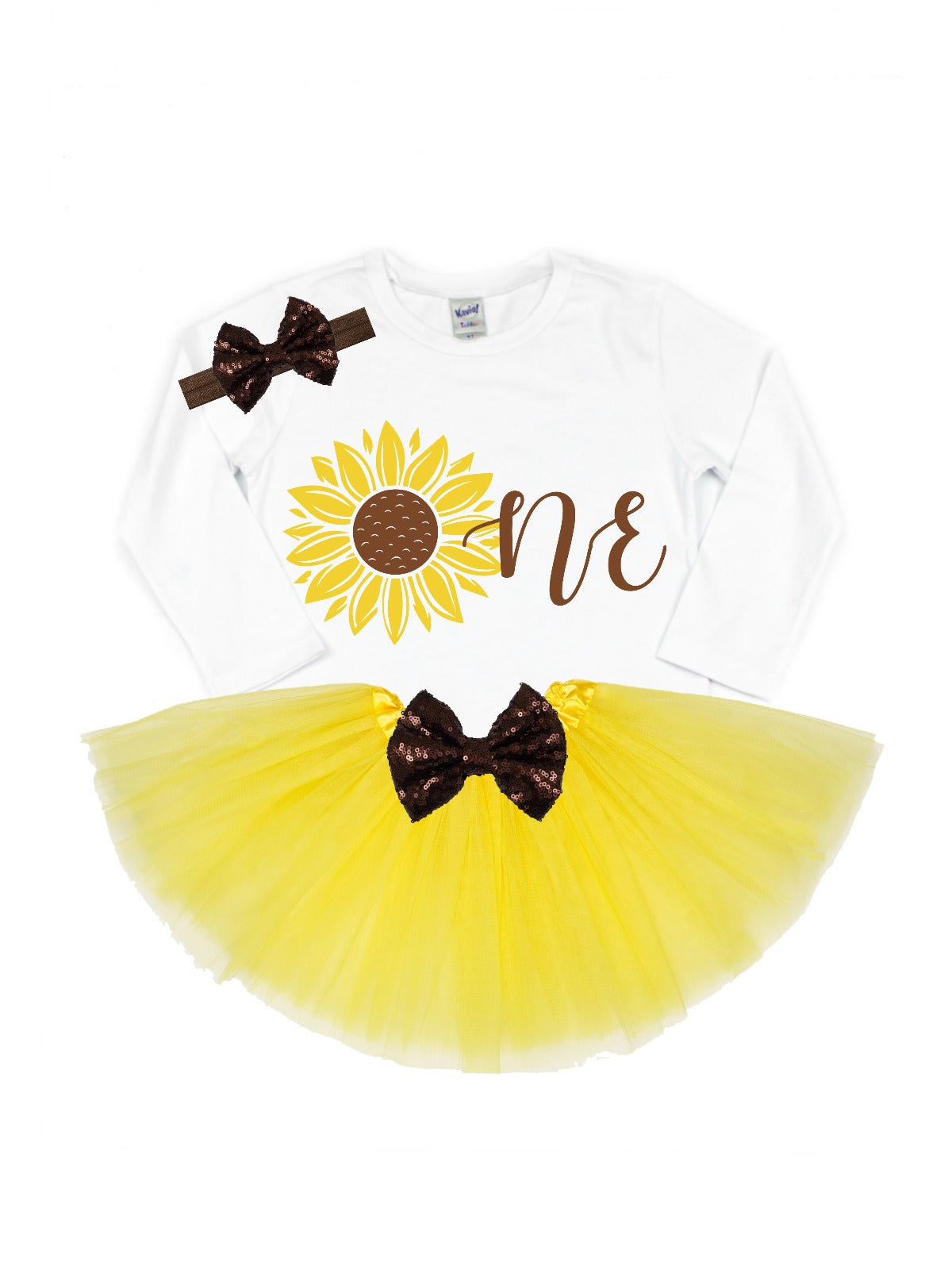 Sunflower One Tutu Birthday Outfit