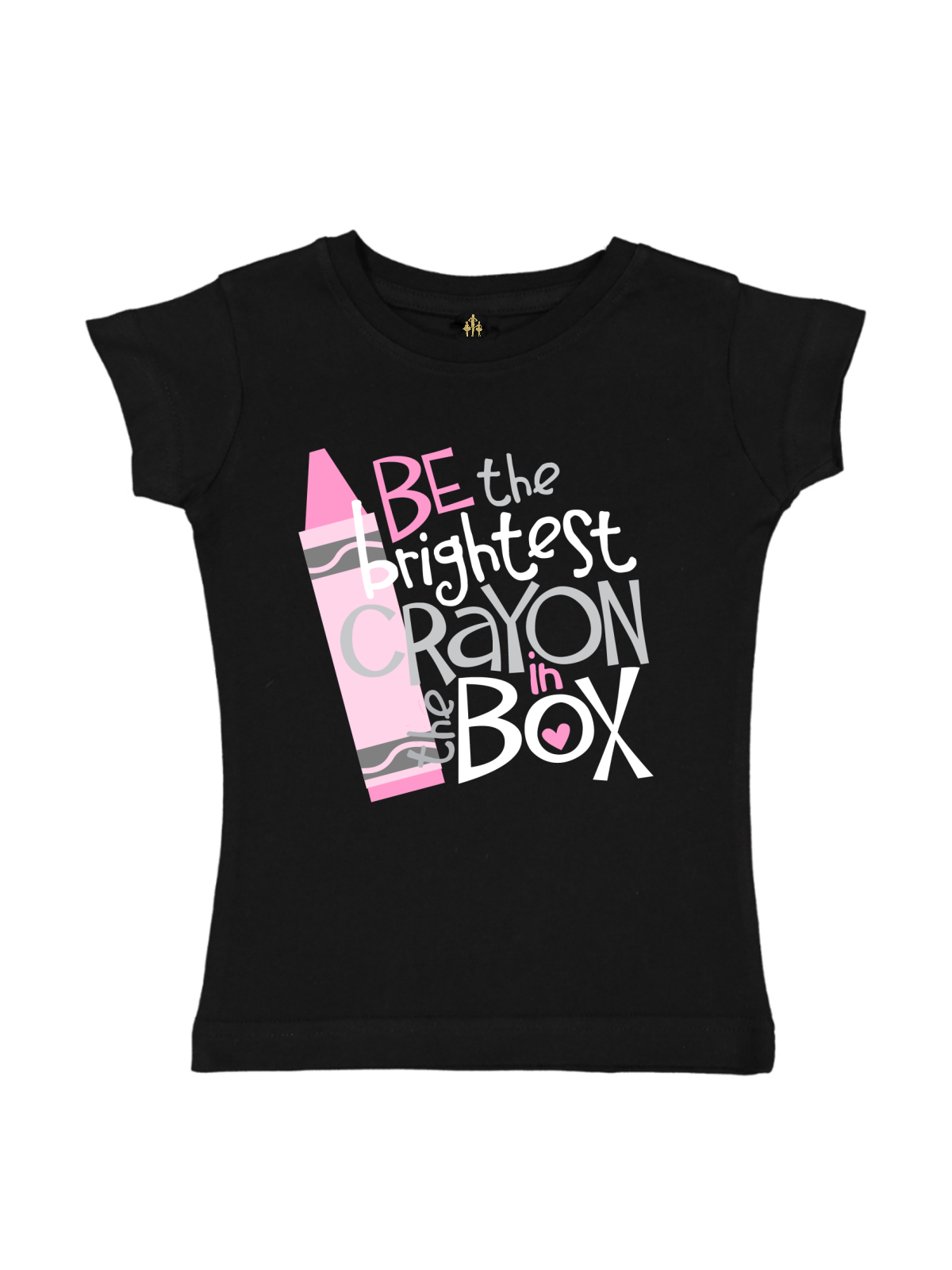 Be the Brightest Crayon in the Box Girls Shirt in Black