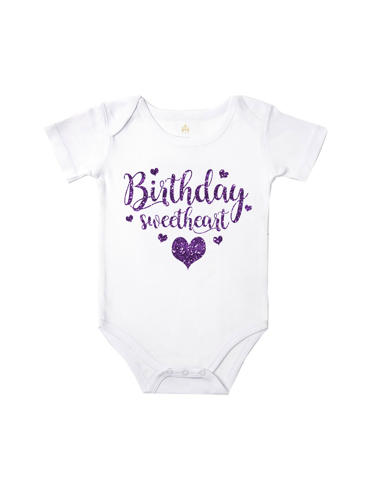 baby girl birthday sweetheart purple cake mash outfit