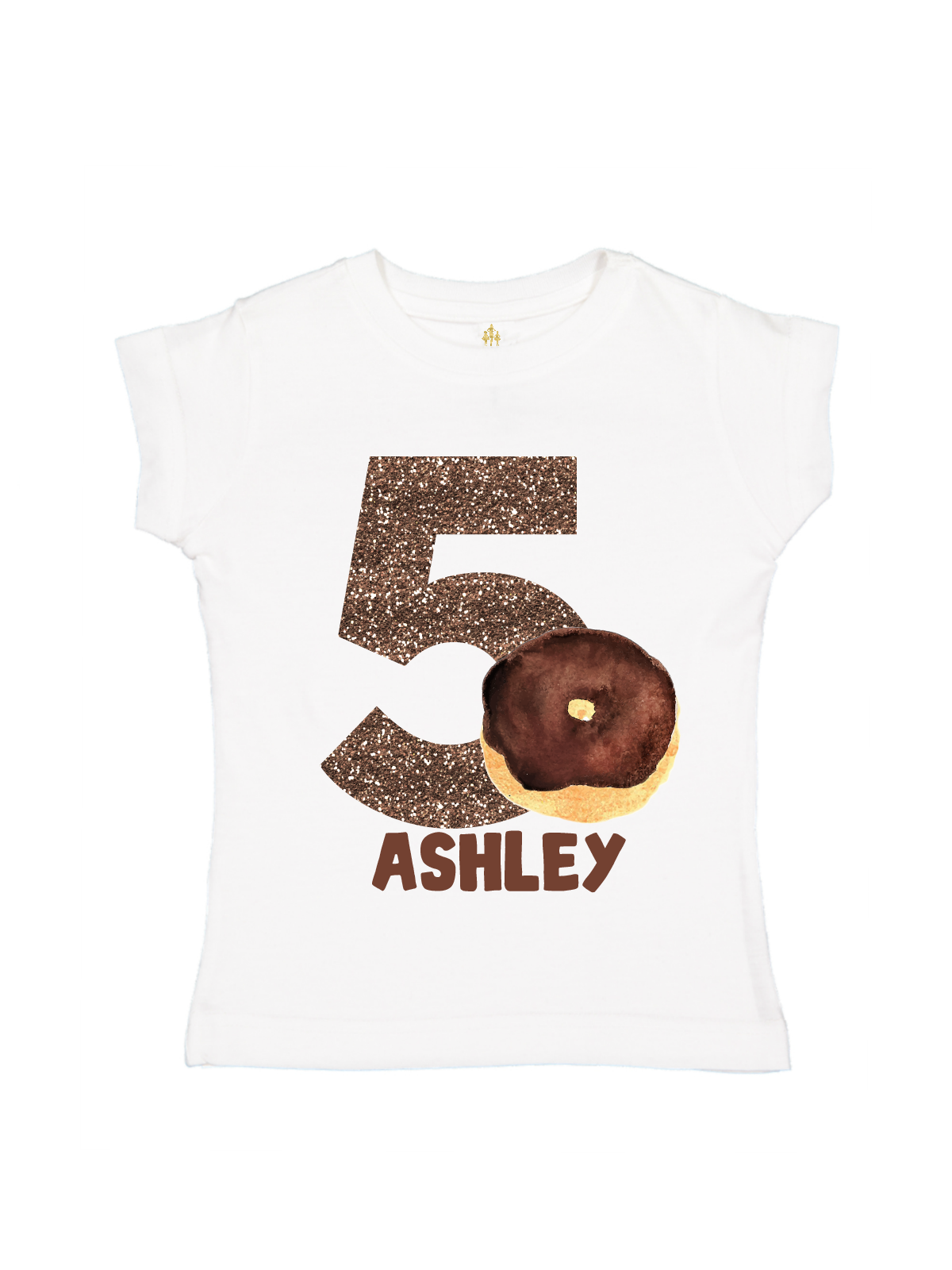 personalized chocolate donut birthday shirt