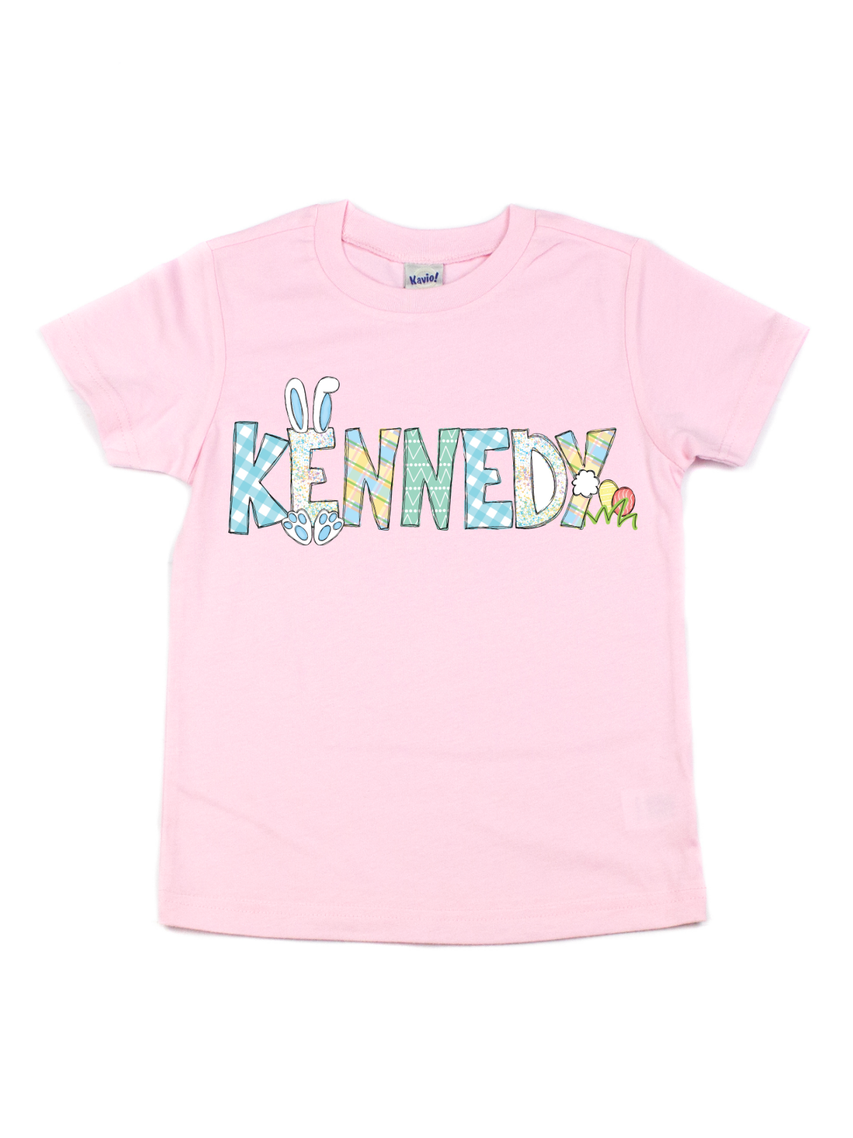 Kids Custom Bunny Shirt in Light Pink
