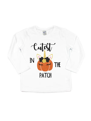cutest in the patch girl's long sleeve shirt