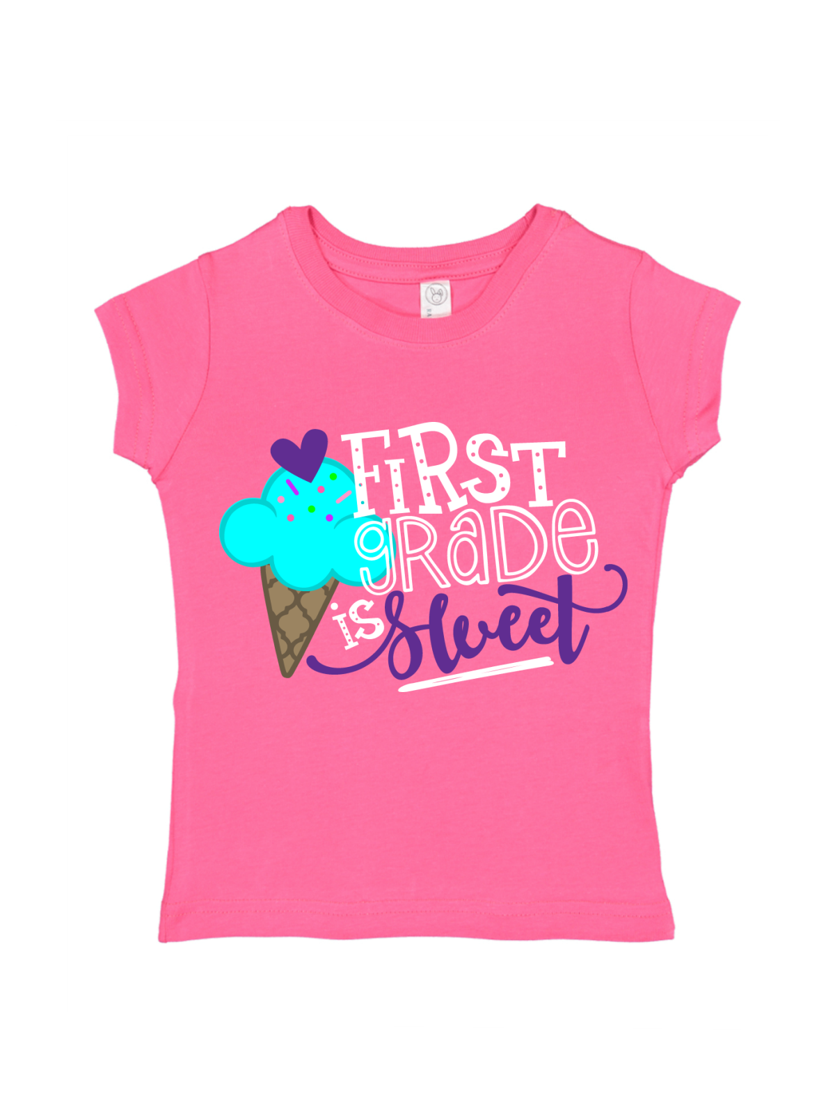 First Grade is Sweet Girls Raspberry Pink Shirt