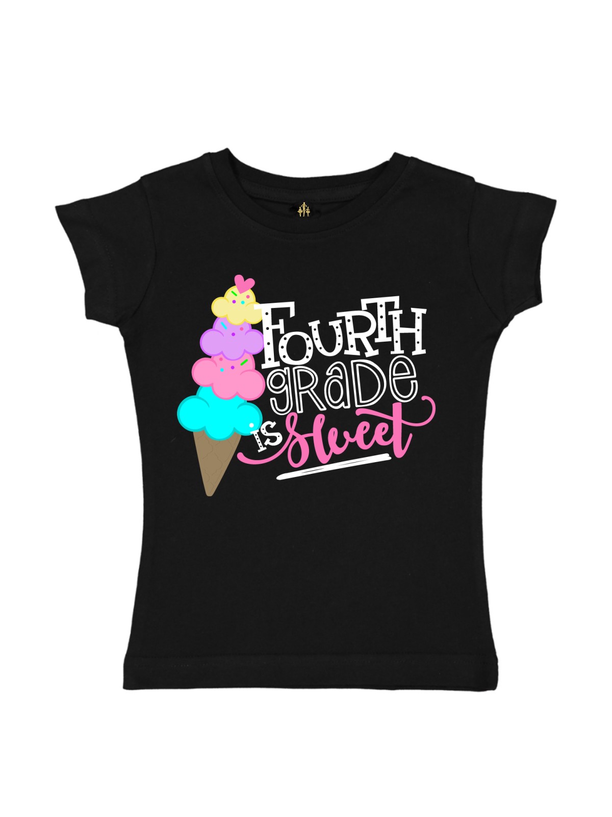 Fourth Grade is Sweet Girls Shirt in Black