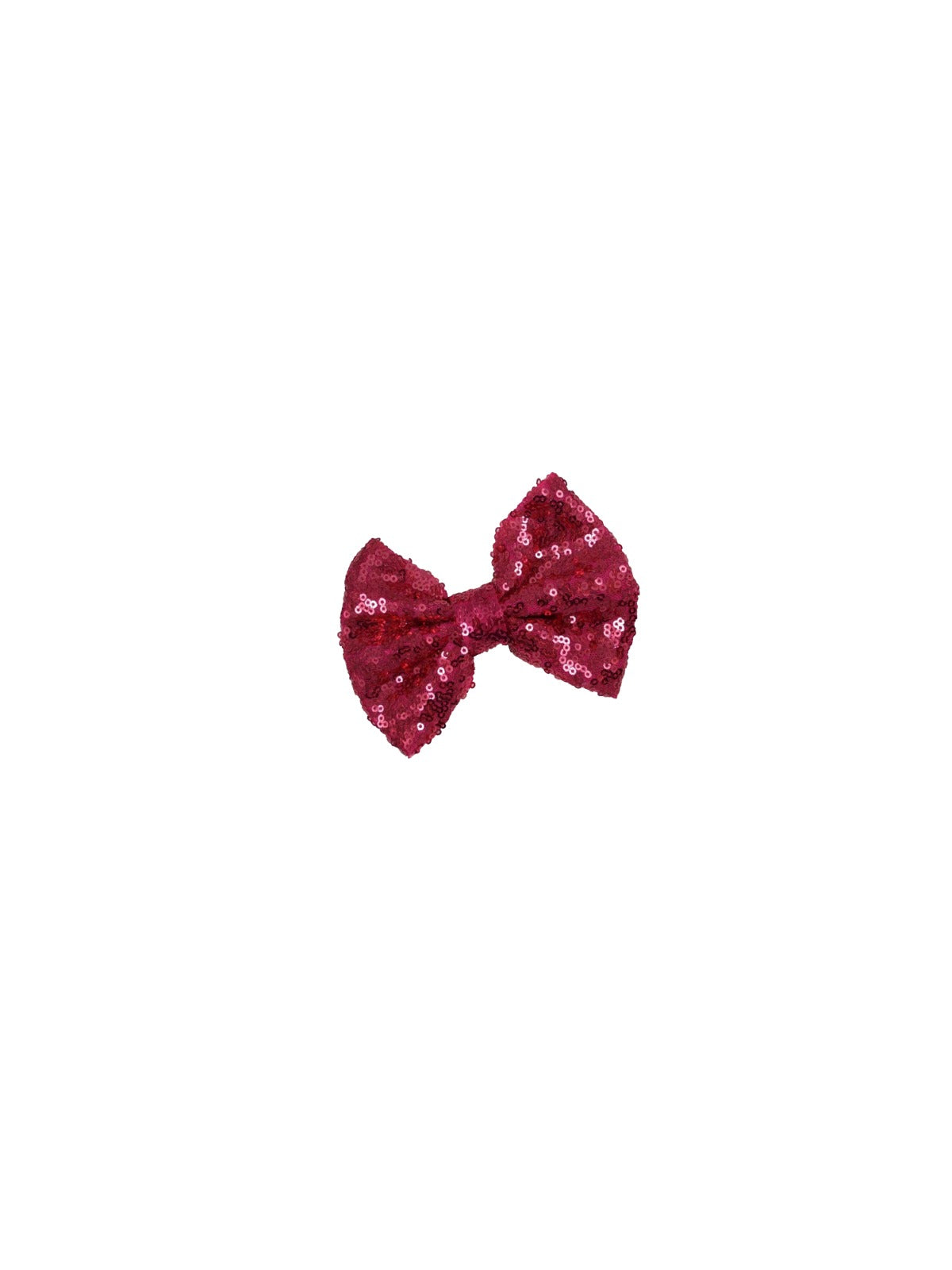 hot pink sequin bow hair clip
