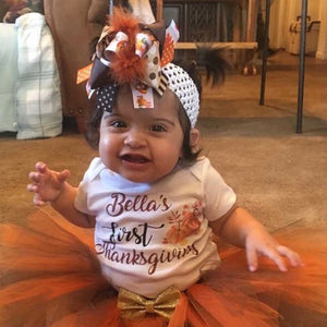 Custom First Thanksgiving Tutu Outfit for Baby Girls