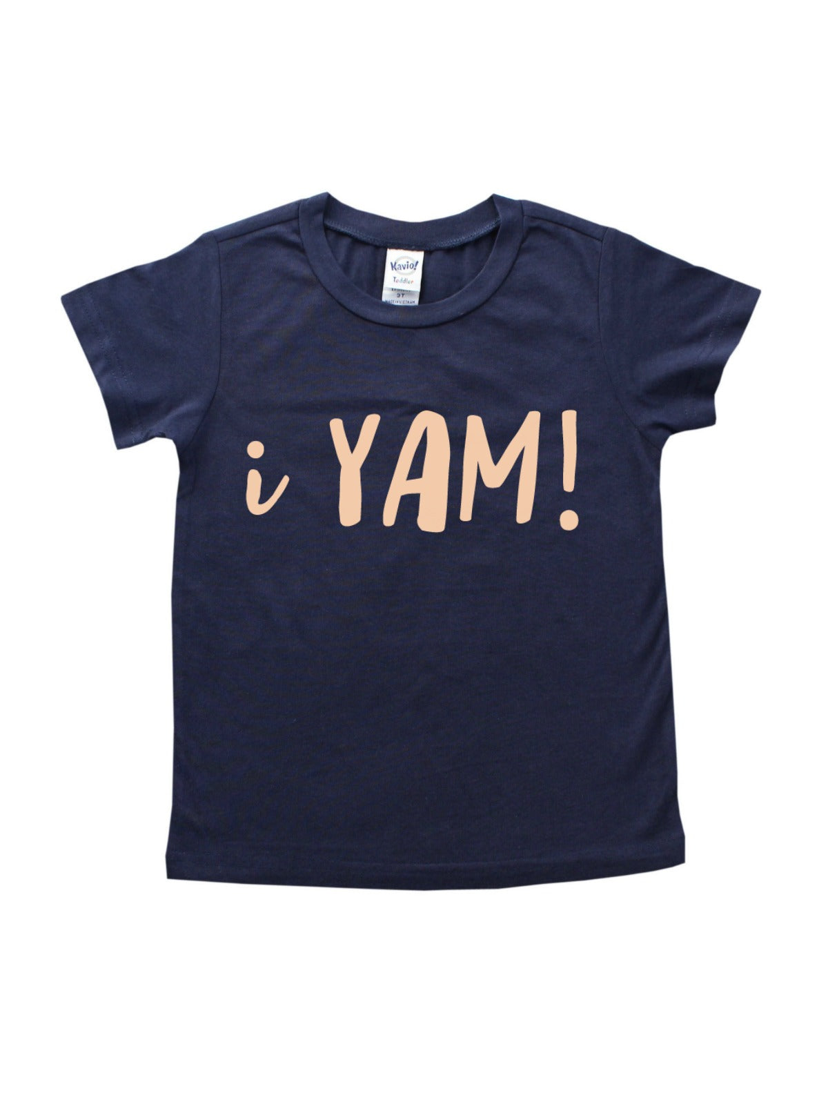 I Yam Kids Matching Thanksgiving Shirt in Navy Blue