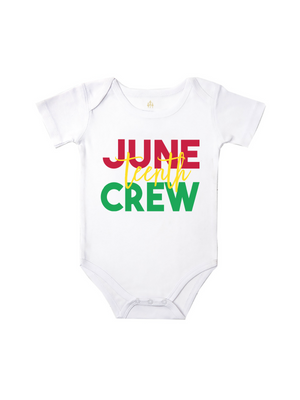 Juneteenth Crew Baby Bodysuit in White