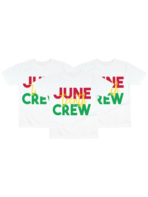 Juneteenth Crew Matching Family Shirts in White