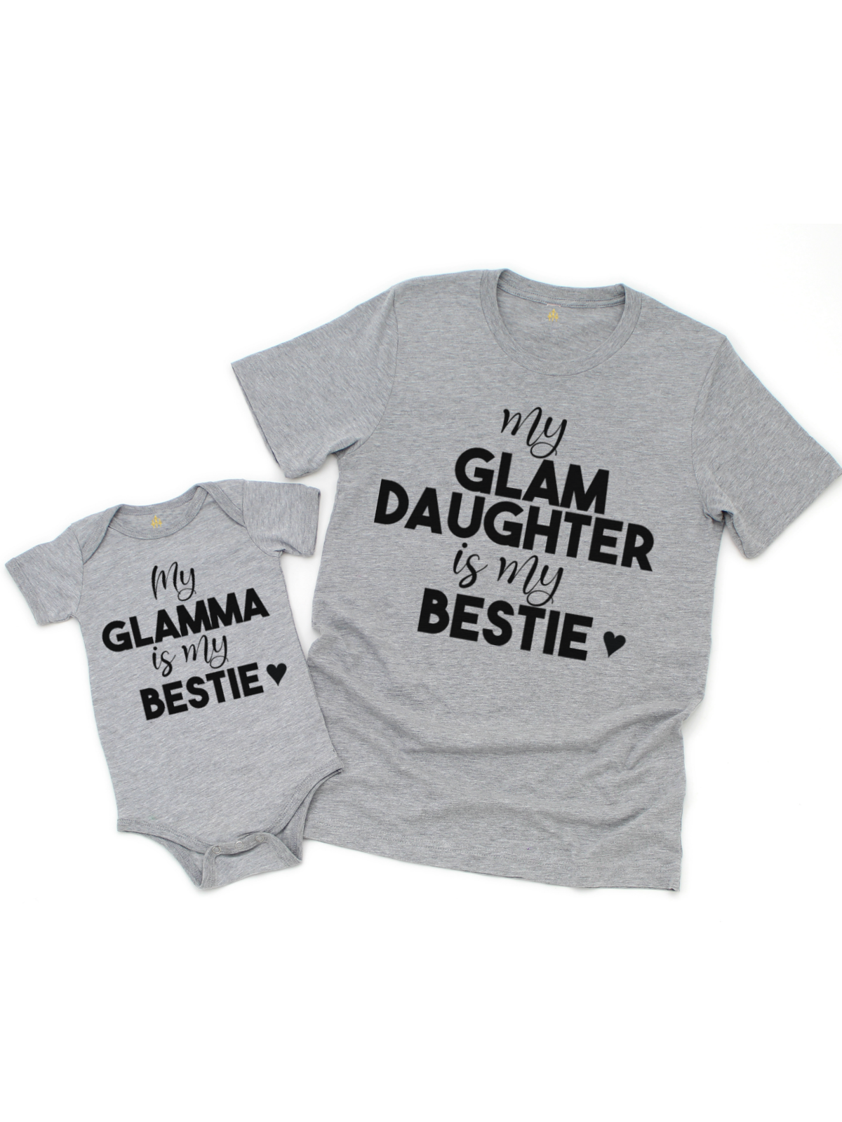 My Glam Daughter is My Bestie and My Glamma is my Bestie Matching Tops