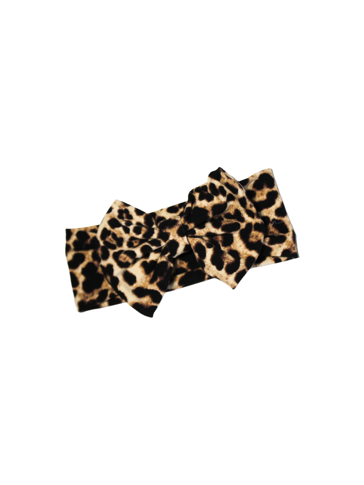 baby girl leopard bow headband