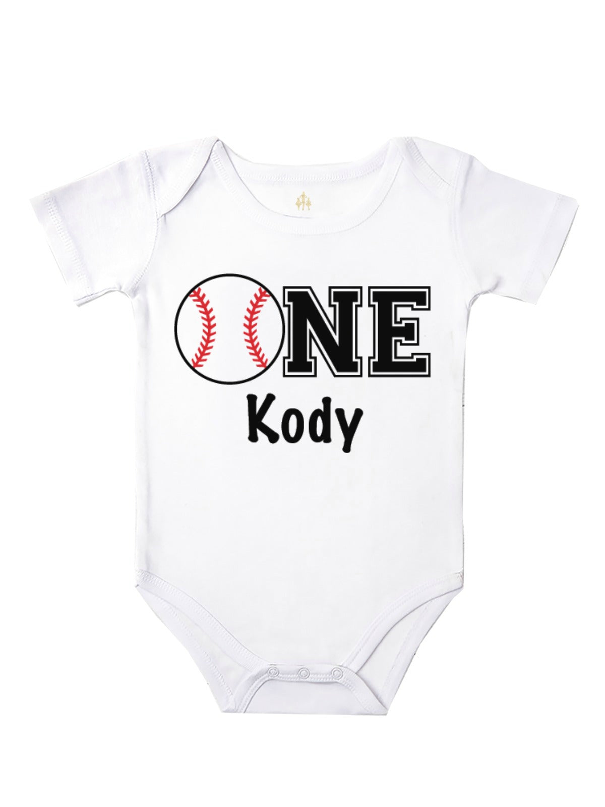 First birthday baseball bodysuit personalized