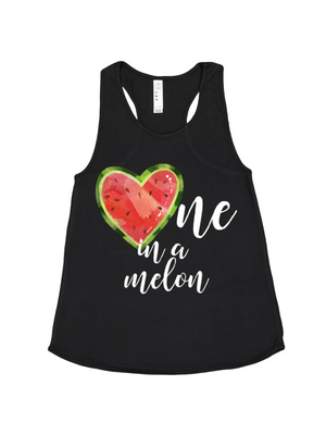 one in a melon girls black tank top