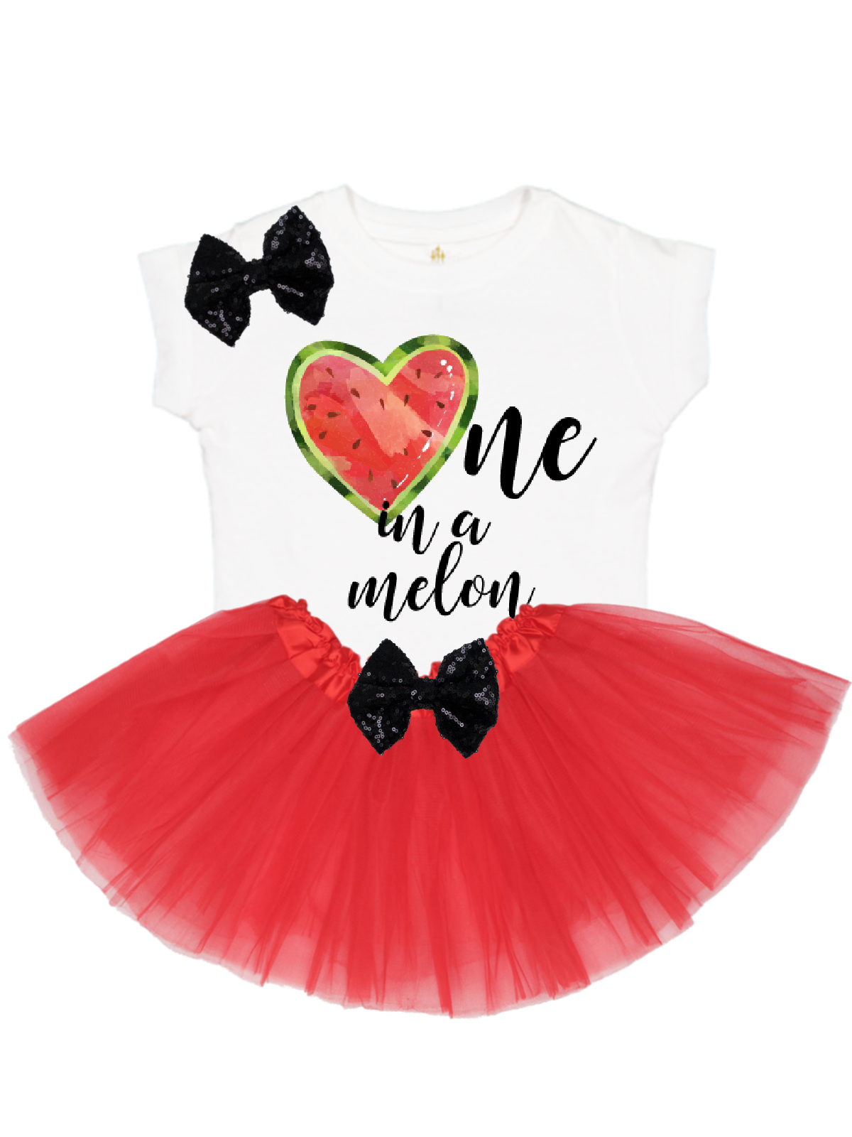 one in a melon watermelon tutu outfit