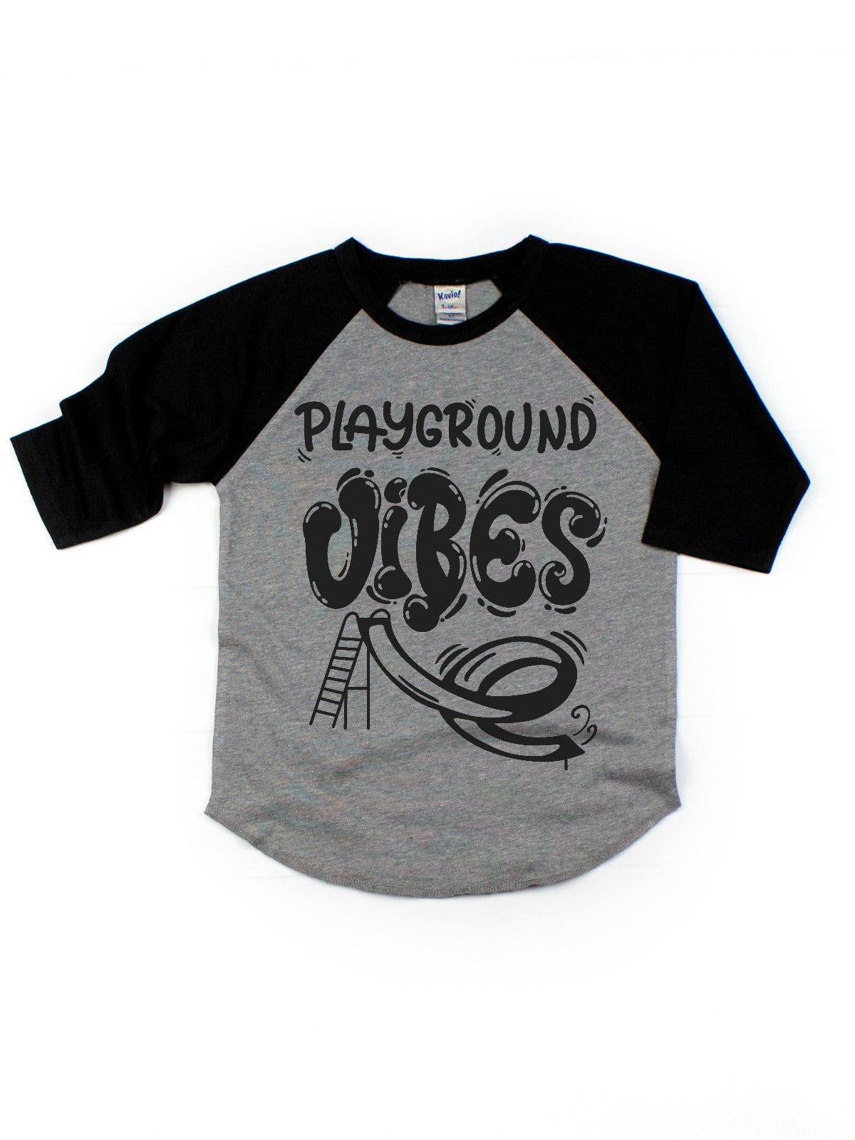 Playground Vibes Gray/Black Raglan