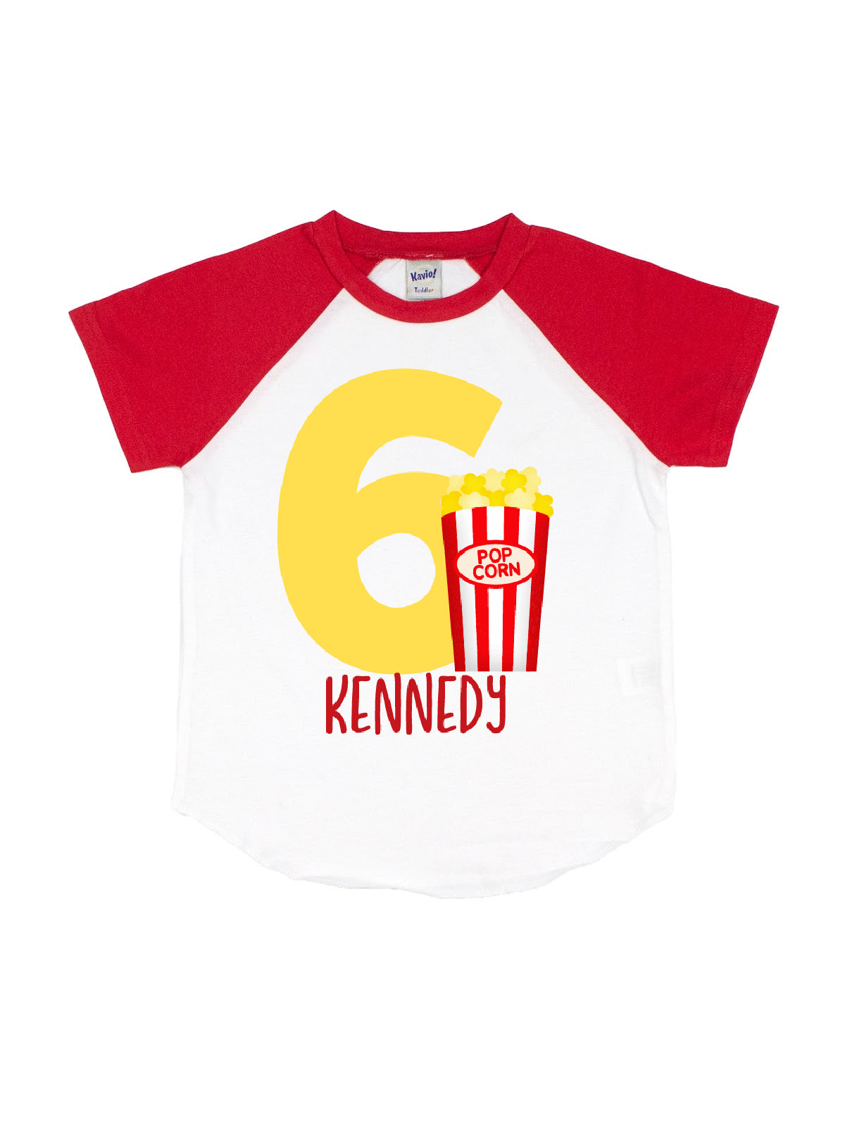 kids popcorn birthday shirt