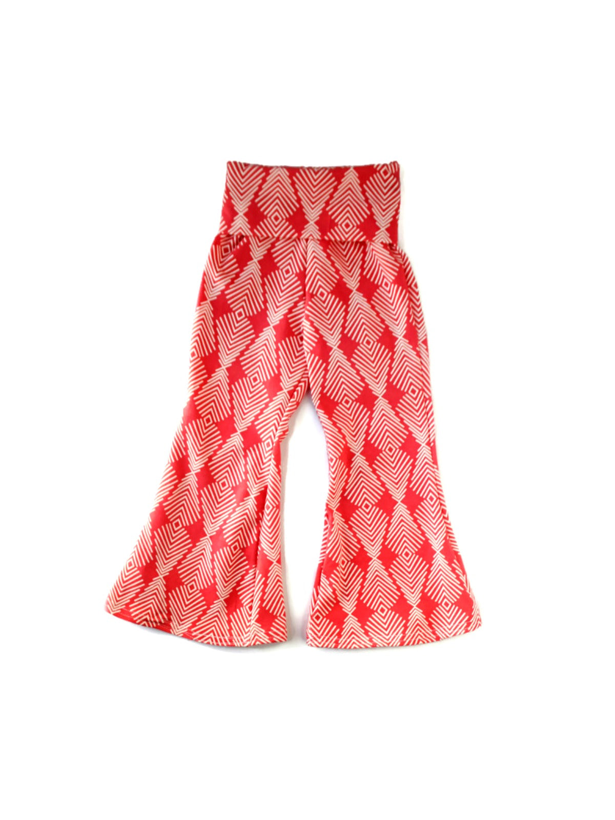 girls coral poppy arrows flare bell bottoms