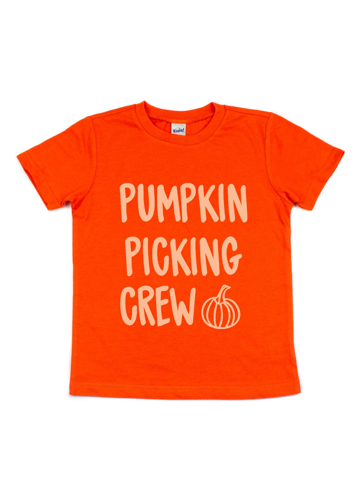 pumpkin picking crew kids fall t-shirt