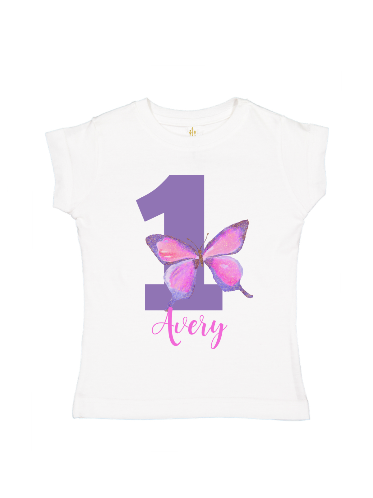 personalized kids butterfly birthday shirt