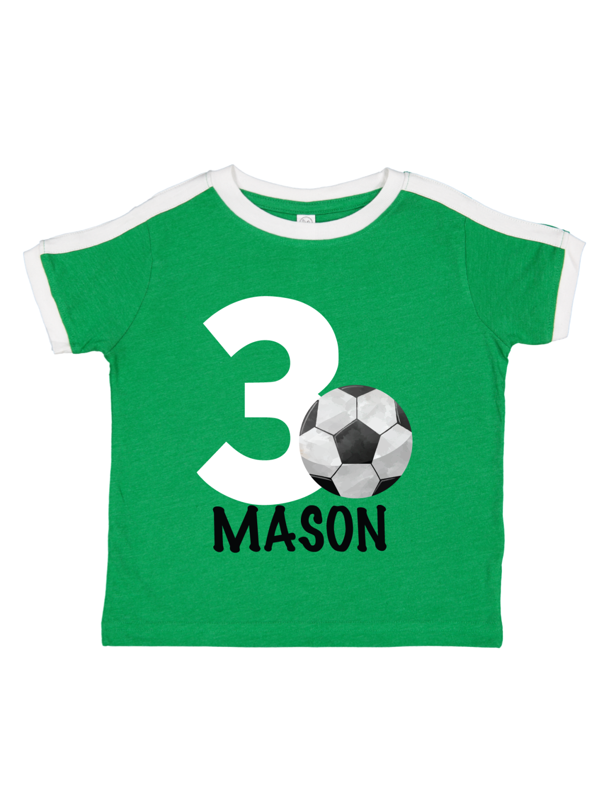 boys soccer birthday shirt in green