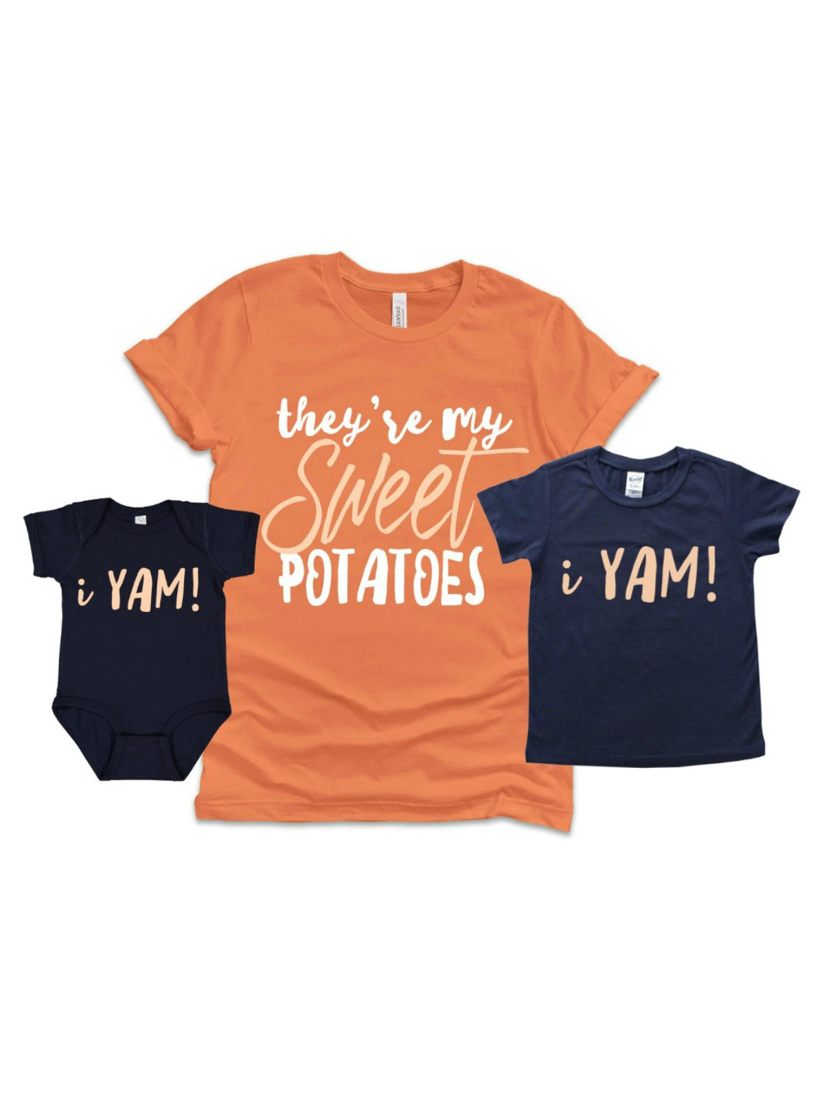 They're My Sweet Potatoes I Yam Matching Mommy and Me Thanksgiving Shirts Set