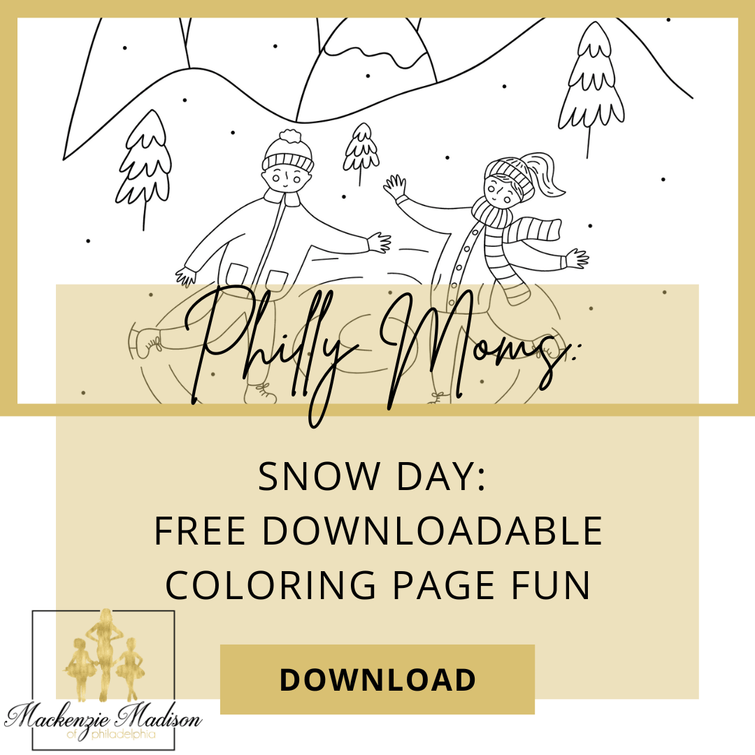Philly Moms Snow Day Free Downloadable Coloring Page Fun