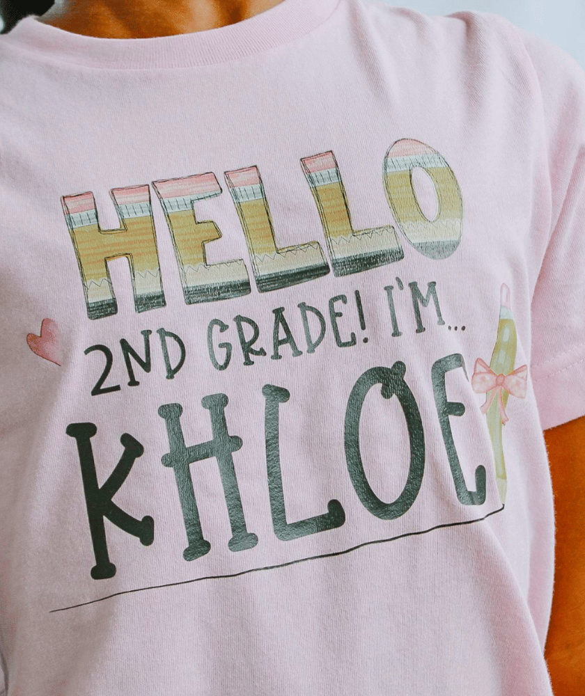 Personalized First Day of 2nd Grade Shirt for Kids