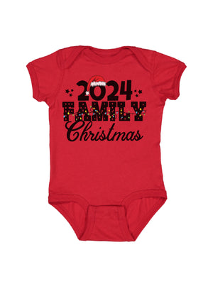 2024 Family Christmas Red Short Sleeve Infant Bodysuit