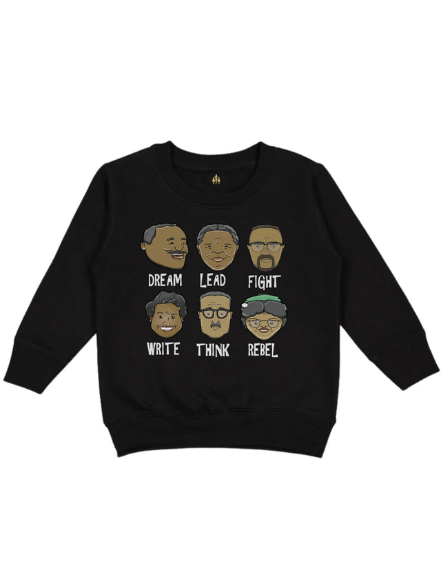 African American Icons Kids Black History Month Long Sleeve Sweatshirt