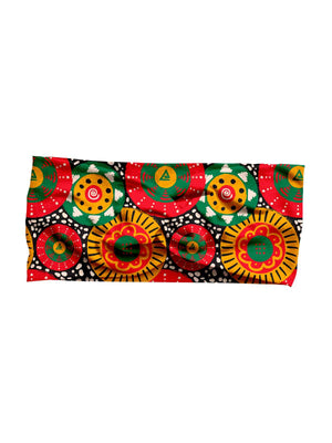 Bold and colorful African Pride Turban Headband for Black History Month