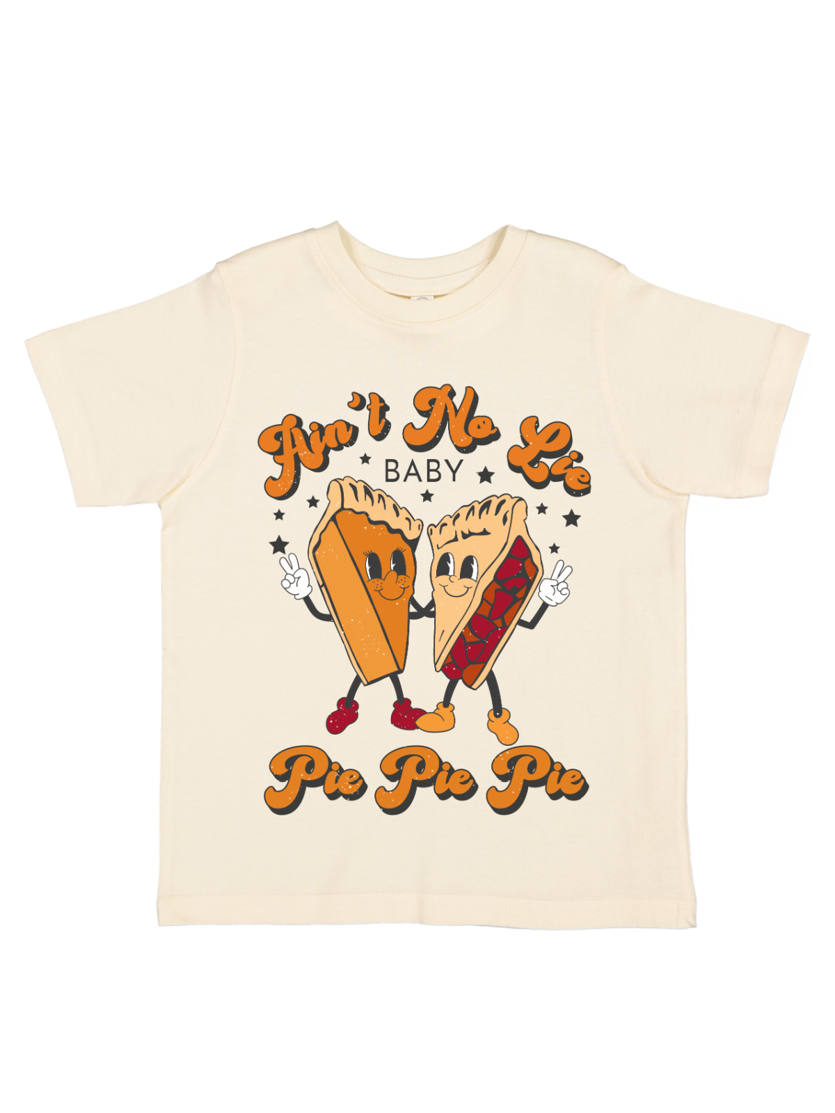 Long sleeve kids Thanksgiving shirt that reads Ain't No Lie Baby Pie Pie Pie