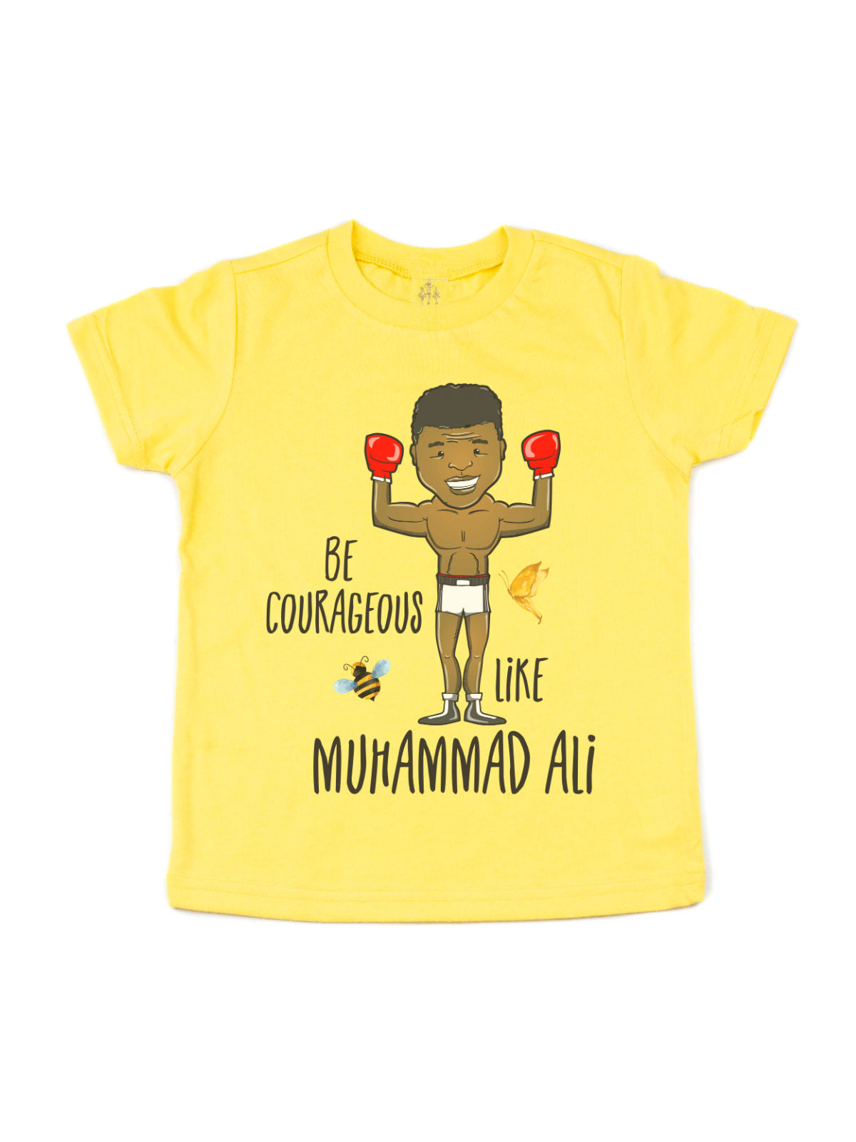 Kids Black History Month Shirt - Be Courageous like Muhammad Ali
