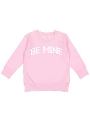 Be Mine Girls Pink Valentine's Day Sweatshirt